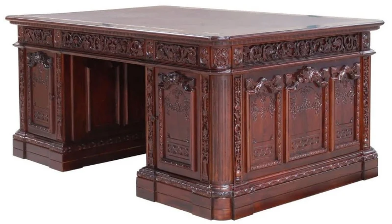 Casa Padrino Luxus Barock Mahagoni Schreibtisch Dunkelbraun / Braun 185 x 125 x H. 83 cm - Prunkvoller Barockstil Massivholz Bürotisch - Mahagoni Büro Möbel - Barock Büro Möbel