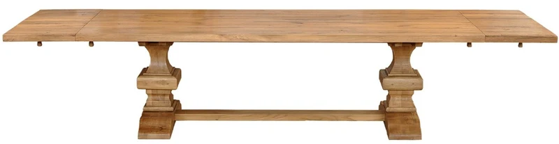 Casa Padrino Landhausstil Esstisch Naturfarben - Verschiedene Größen - Verlängerbarer rustikaler Massivholz Küchentisch - Rustikale Massivholz Esszimmer Möbel - Landhausstil Esszimmer Möbel
