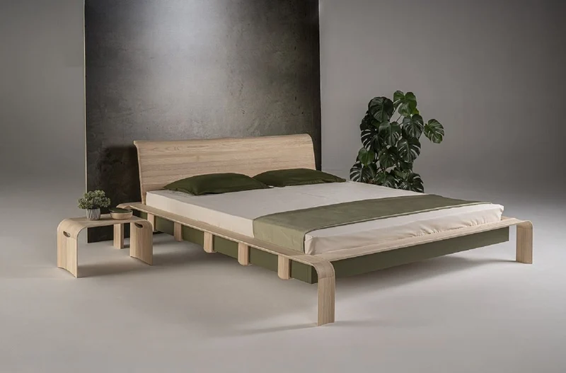 Casa Padrino Luxus Massivholz Doppelbett Naturfarben - Verschiedene Größen