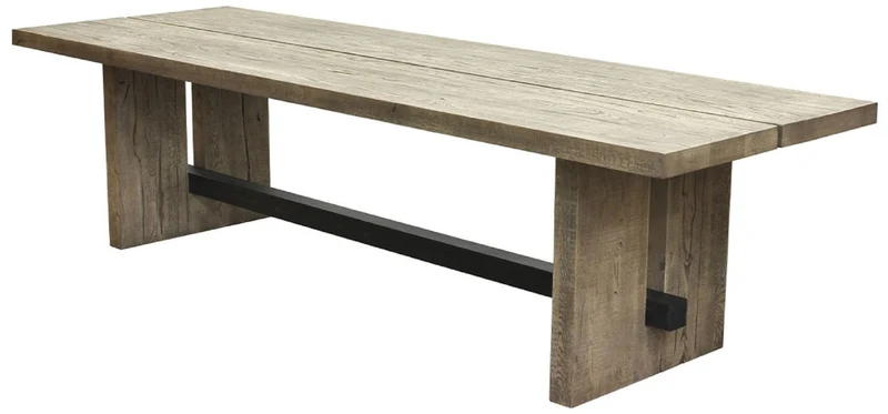 Casa Padrino Landhausstil Massivholz Esstisch Grau / Schwarz - Verschiedene Größen - Rechteckiger Eichenholz Küchentisch - Massivholz Esszimmer Möbel - Landhausstil Esszimmer Möbel