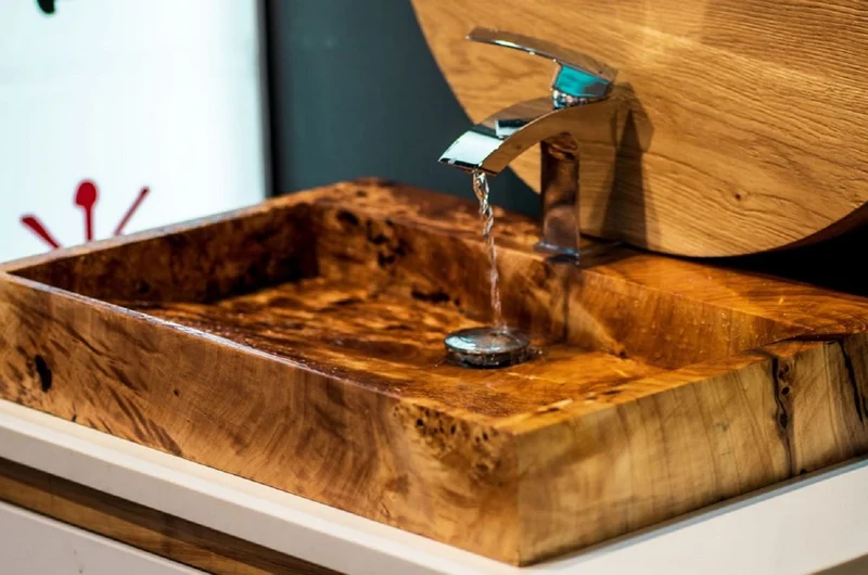 Casa Padrino Luxus Massivholz Waschbecken Braun - Verschiedene Größen
