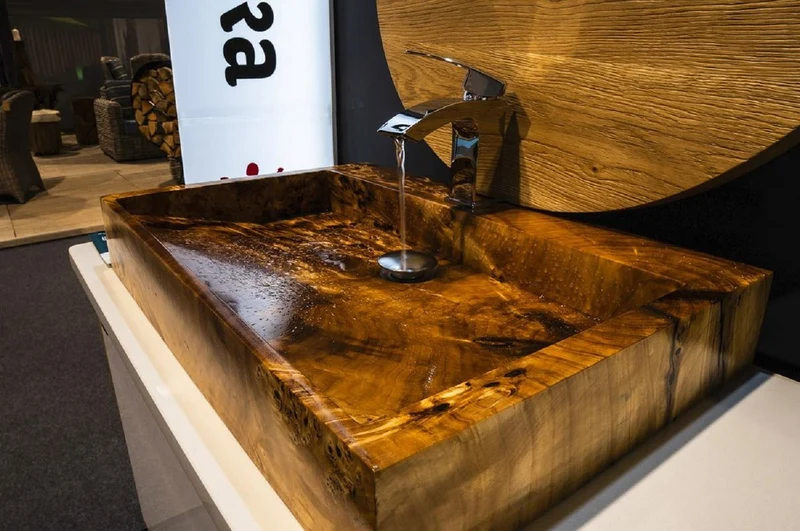 Casa Padrino Luxus Massivholz Waschbecken Braun - Verschiedene Größen