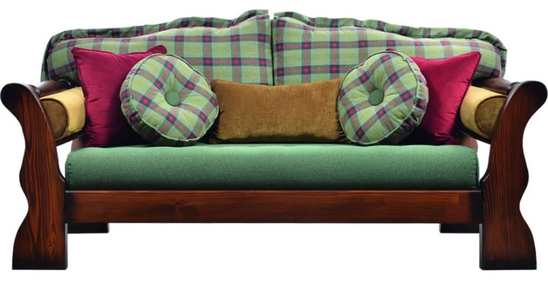 Casa Padrino Luxus Vintage Stil Sofa Grün / Rot / Dunkelbraun 185 x 98 x H. 85 cm - Massivholz Wohnzimmer Sofa mit elegantem Muster - Wohnzimmer Möbel - Luxus Möbel - Vintage Stil Möbel