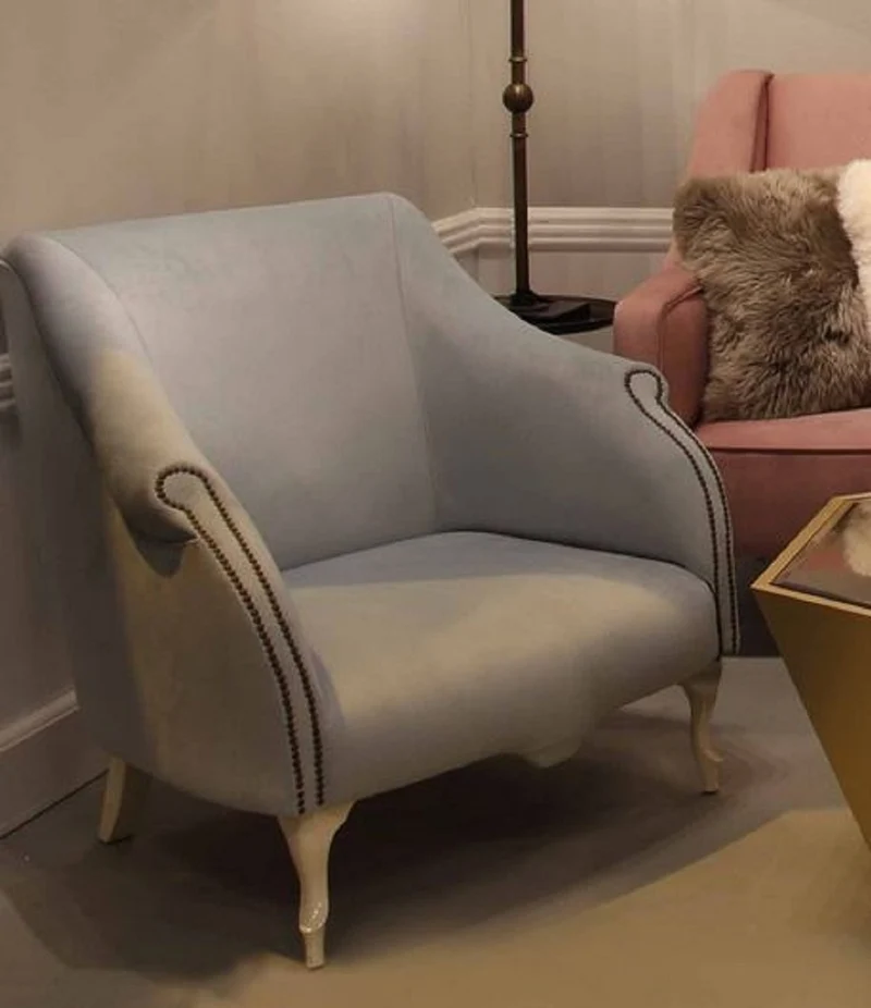 Casa Padrino Luxus Art Deco Sessel Grau / Creme 85 x 85 x H. 88 cm - Wohnzimmer Sessel - Hotel Sessel - Wohnzimmer Möbel - Hotel Möbel - Luxus Art Deco Möbel
