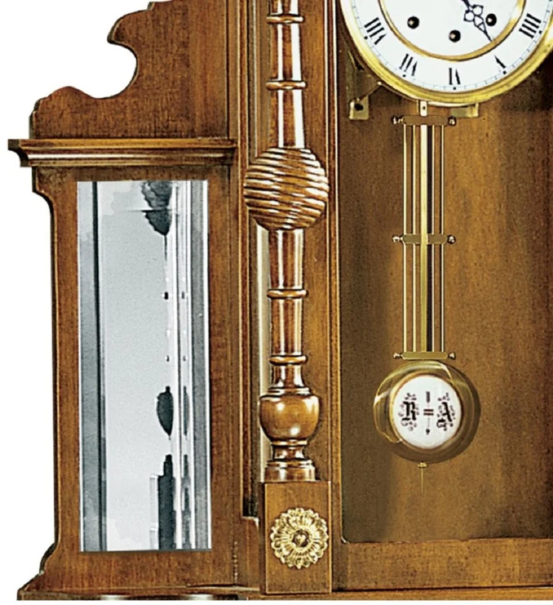 Casa Padrino Luxus Barock Wanduhr Braun / Gold - Prunkvolle Barockstil Uhr - Handgeschnitzte Barock Pendeluhr - Luxus Qualität - Made in Italy
