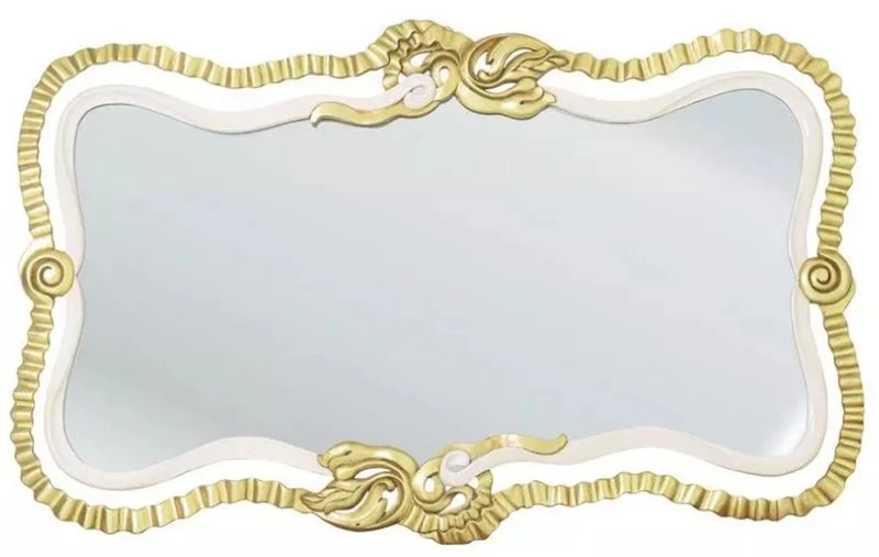 Casa Padrino Luxus Barock Spiegel Weiß / Grau / Antik Gold - Prunkvoller Massivholz Wandspiegel im Barockstil - Luxus Möbel im Barockstil - Barock Möbel - Edel & Prunkvoll