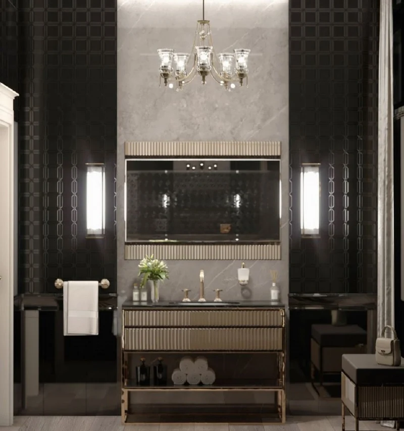 Casa Padrino Luxus Barock Kristall Kronleuchter Silber Ø 60 x H. 65 cm - Prunkvoller Wohnzimmer Kronleuchter im Barockstil - Edel & Prunkvoll