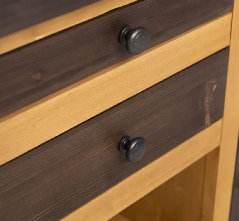 Casa Padrino Landhausstil Kücheninsel Braun / Naturfarben 150 x 90 x H. 90 cm - Massivholz Küchenschrank - Landhausstil Massivholz Küchen Möbel - Massivholz Esszimmer Möbel im Landhausstil