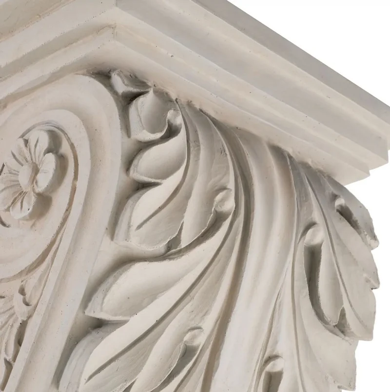 Casa Padrino Luxus Barock Wandkonsole Sandfarben 51 x 36 x H. 84 cm - Prunkvolle Wanddeko Konsole im Barockstil - Barock Wanddeko - Barock Möbel