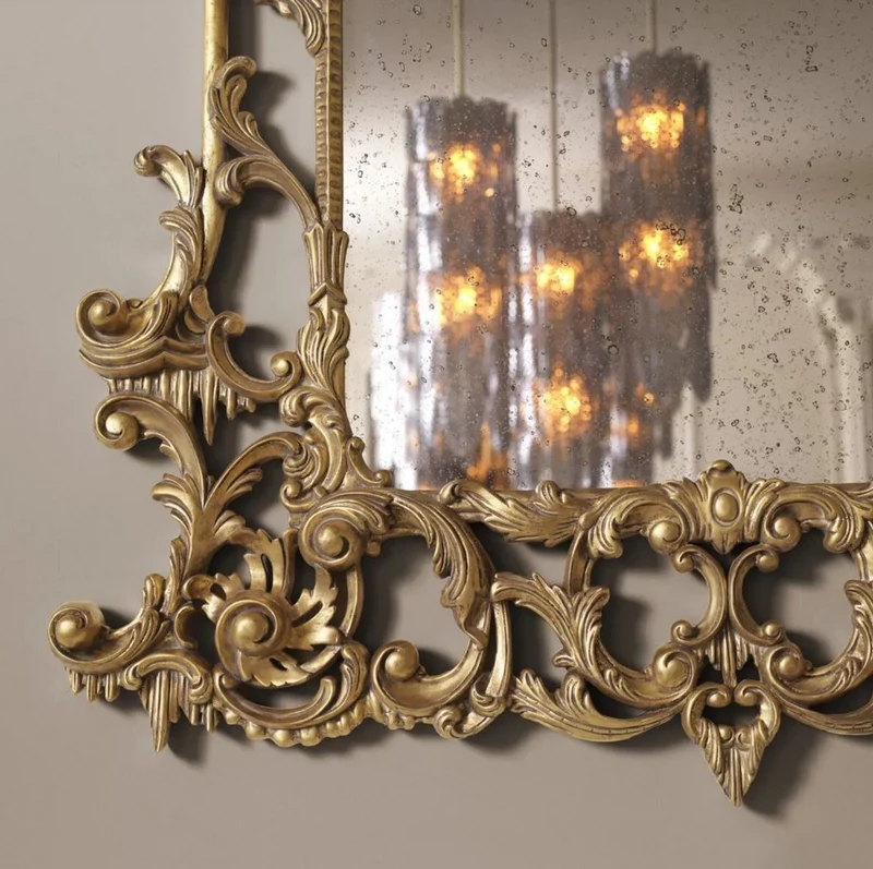 Casa Padrino Luxus Barock Spiegel Antik Gold - Prunkvoller Barockstil Wandspiegel mit antikem Spiegelglas - Luxus Möbel im Barockstil - Prunkvolle Barock Möbel - Edel & Prunkvoll