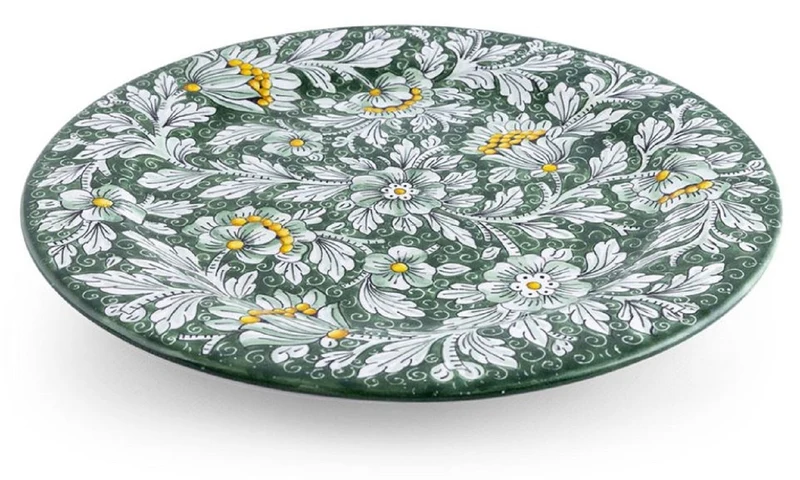 Casa Padrino Luxus Keramik Teller 6er Set Grün Ø 32 cm - Made in Italy