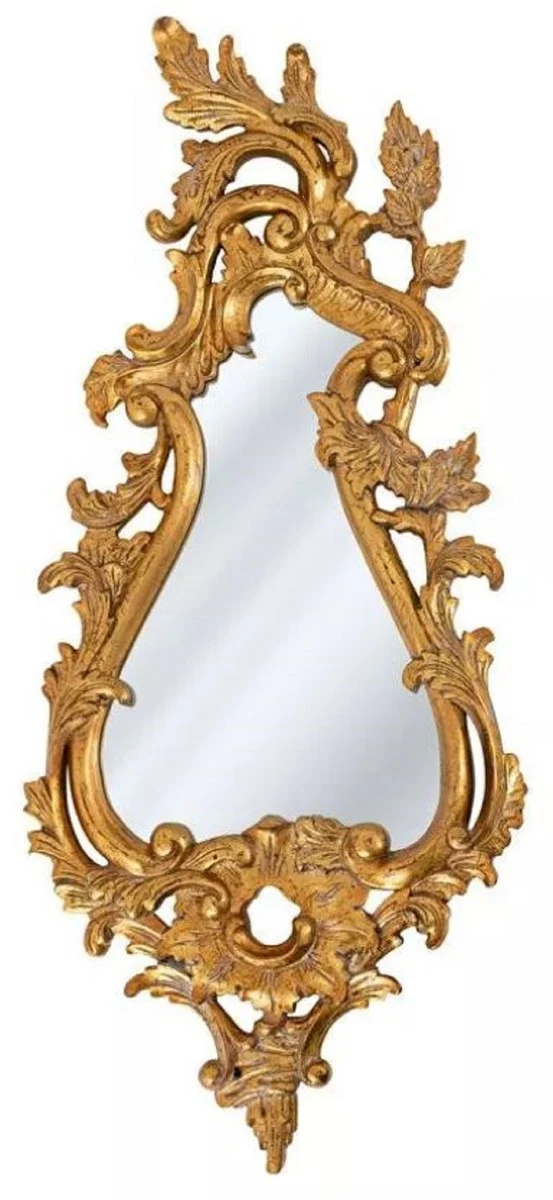 Casa Padrino Luxus Barock Spiegel Antik Gold - Prunkvoller Massivholz Wandspiegel im Barockstil - Luxus Möbel im Barockstil - Barock Möbel - Edel & Prunkvoll