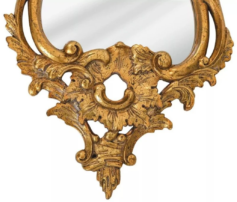Casa Padrino Luxus Barock Spiegel Antik Gold - Prunkvoller Massivholz Wandspiegel im Barockstil - Luxus Möbel im Barockstil - Barock Möbel - Edel & Prunkvoll