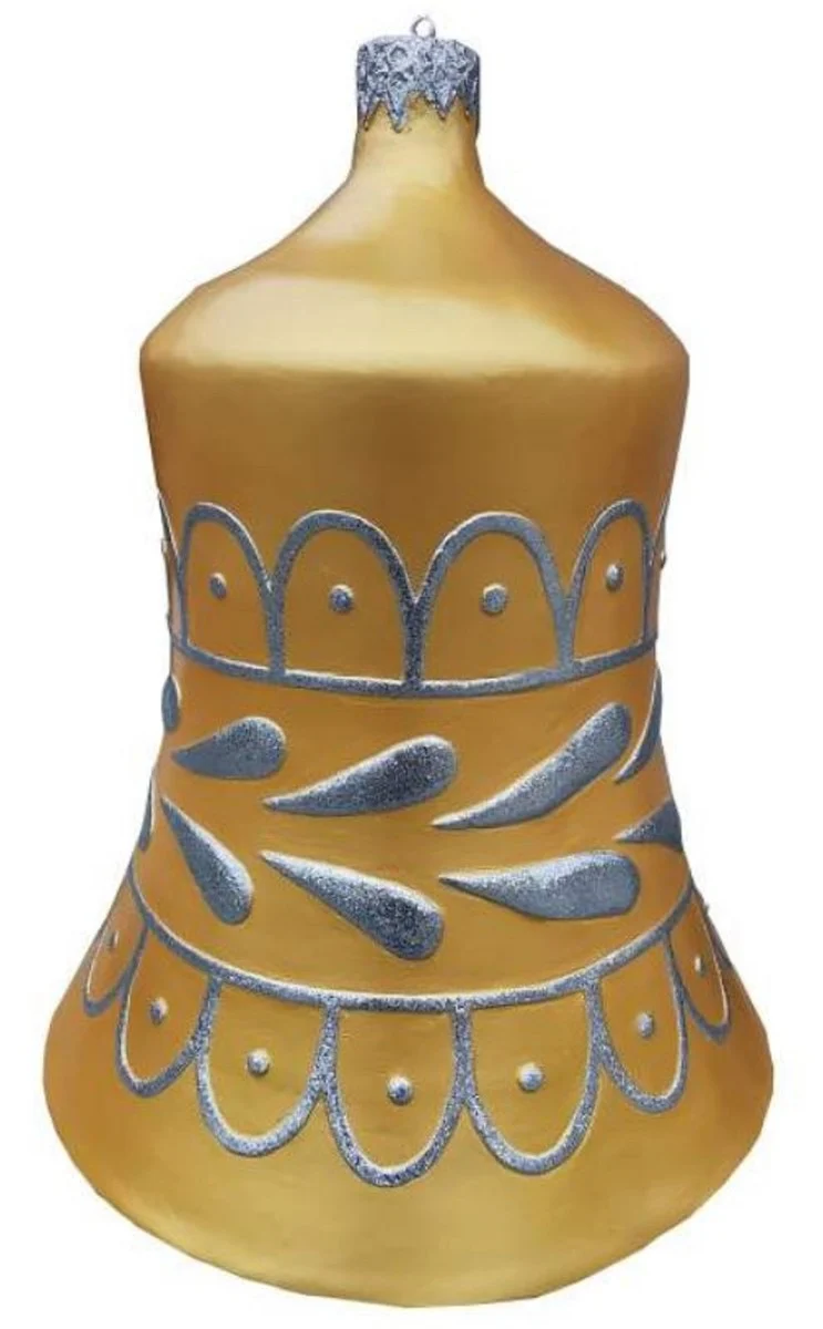 Casa Padrino Luxus XXL Deko Weihnachtsbaumkugel Gold / Silber H. 99 cm - XXL Weihnachts Deko Christbaumkugel - Luxus XXL Weihnachts Dekoration