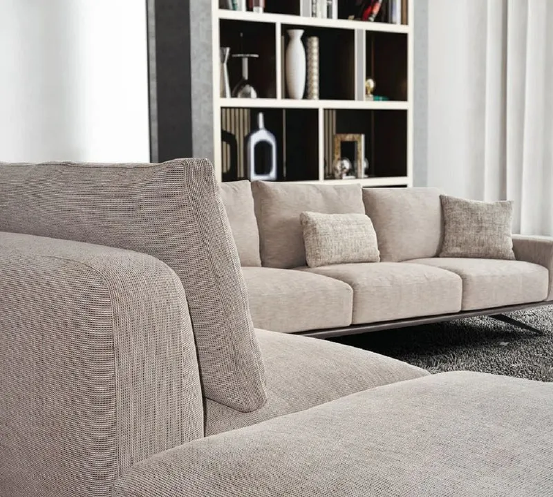 Casa Padrino Luxus Sofa Beige / Dunkelbraun 320 x 100 x H. 70 cm - Wohnzimmer Sofa - Hotel Sofa - Wohnzimmer Möbel - Hotel Möbel - Luxus Möbel - Luxus Einrichtung - Wohnzimmer Einrichtung