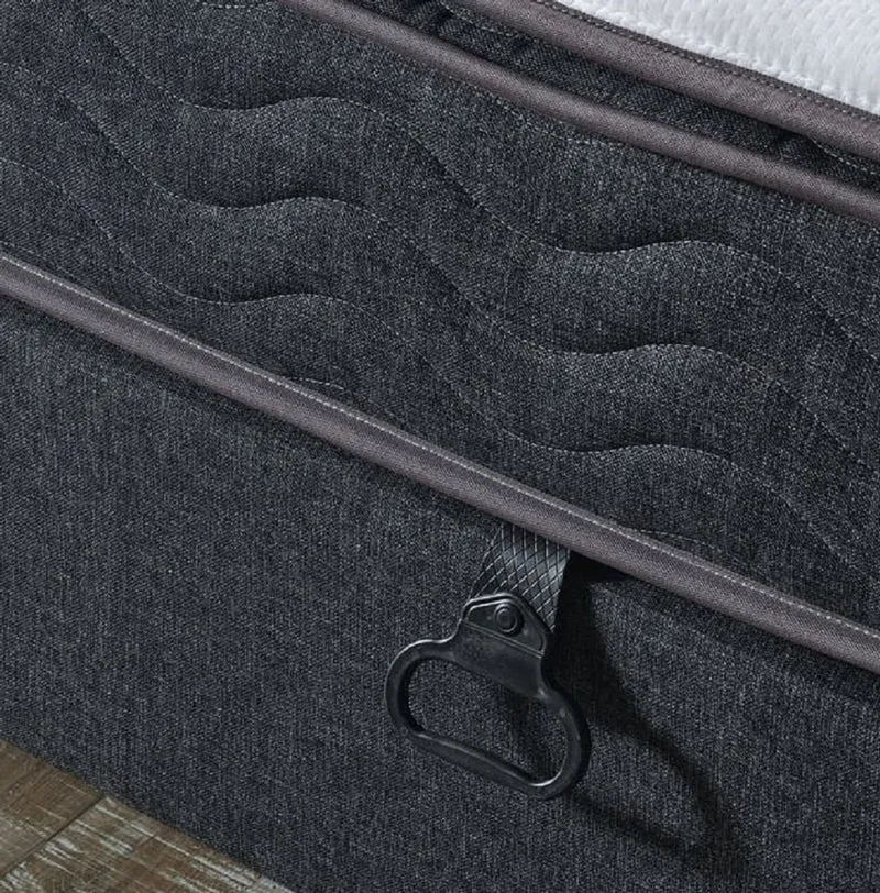 Casa Padrino Luxus Doppelbett Grau / Weiß / Schwarz 180 x 200 cm - Massivholz Bett mit Kopfteil und Matratze - Schlafzimmer Möbel - Hotel Möbel - Luxus Möbel - Luxus Einrichtung