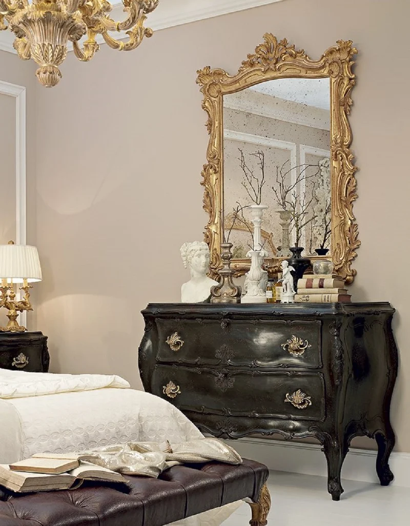 Casa Padrino Luxus Barock Spiegel Antik Gold - Handgefertigter italienischer Barockstil Wandspiegel mit antikem Spiegelglas - Luxus Möbel im Barockstil - Barock Möbel - Made in Italy