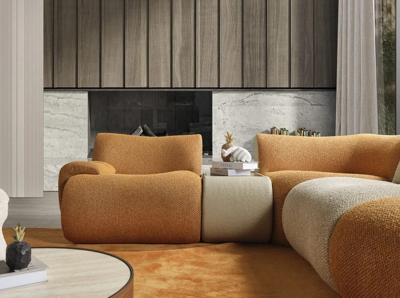 Casa Padrino Luxus Ecksofa Braun / Creme / Grau 340 x 232 x H. 72 cm - Modulares 6 Teiliges Wohnzimmer Sofa - Hotel Sofa - Wohnzimmer Möbel - Hotel Möbel - Luxus Möbel