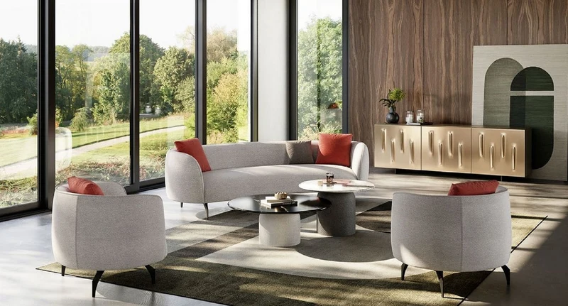 Casa Padrino Luxus Sessel Grau / Schwarz 84 x 82 x H. 70 cm - Wohnzimmer Sessel - Hotel Sessel - Wohnzimmer Möbel - Hotel Möbel - Luxus Möbel - Luxus Einrichtung