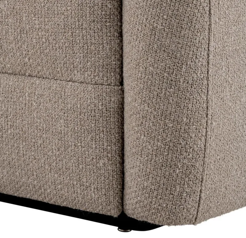 Casa Padrino Luxus Ecksofa Greige / Schwarz 320 x 190 x H. 82 cm - Wohnzimmer Sofa - Wohnzimmer Möbel - Luxus Möbel - Luxus Einrichtung - Luxus Qualität