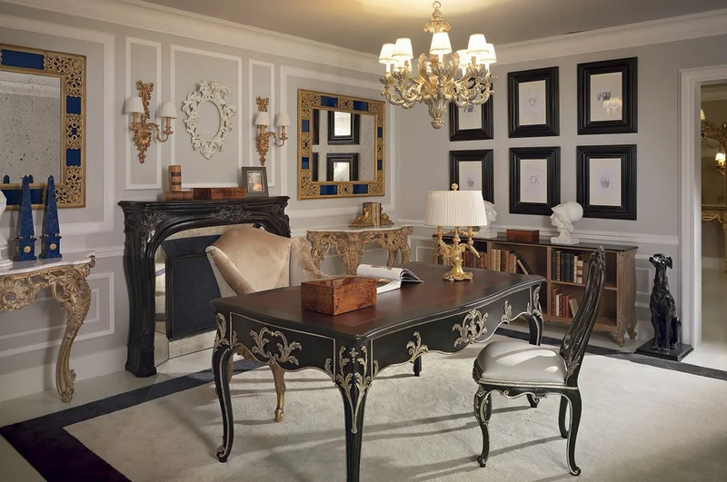 Casa Padrino Luxus Barock Buchstützen Set Antik Gold - Barockstil Schreibtisch Deko - Büro Deko - Wohnzimmer Deko - Deko Accessoires - Barock Accessoires - Luxus Qualität - Made in Italy