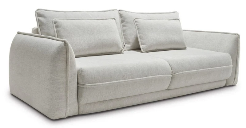 Casa Padrino Luxus Sofa Grau 253 x 120 x H. 74 cm - Wohnzimmer Sofa mit Schlaffunktion - Wohnzimmer Möbel - Luxus Möbel - Luxus Interior