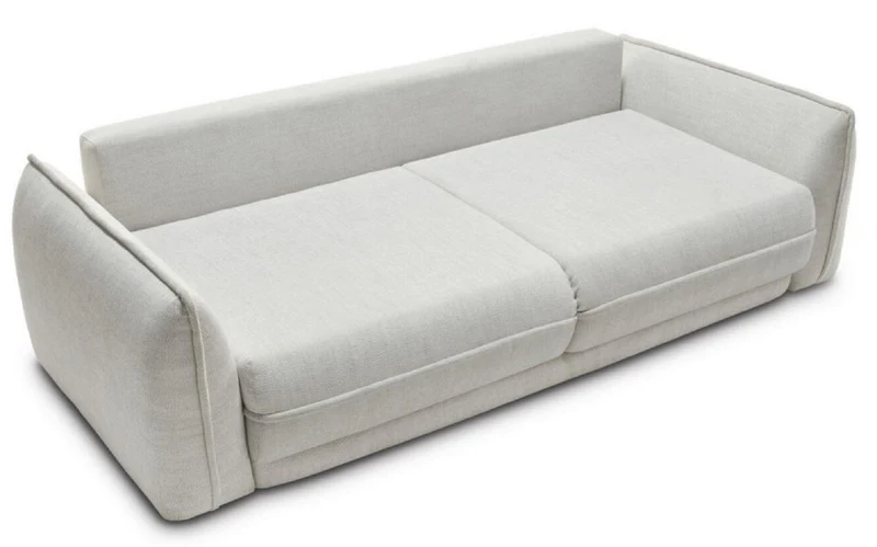 Casa Padrino Luxus Sofa Grau 253 x 120 x H. 74 cm - Wohnzimmer Sofa mit Schlaffunktion - Wohnzimmer Möbel - Luxus Möbel - Luxus Interior