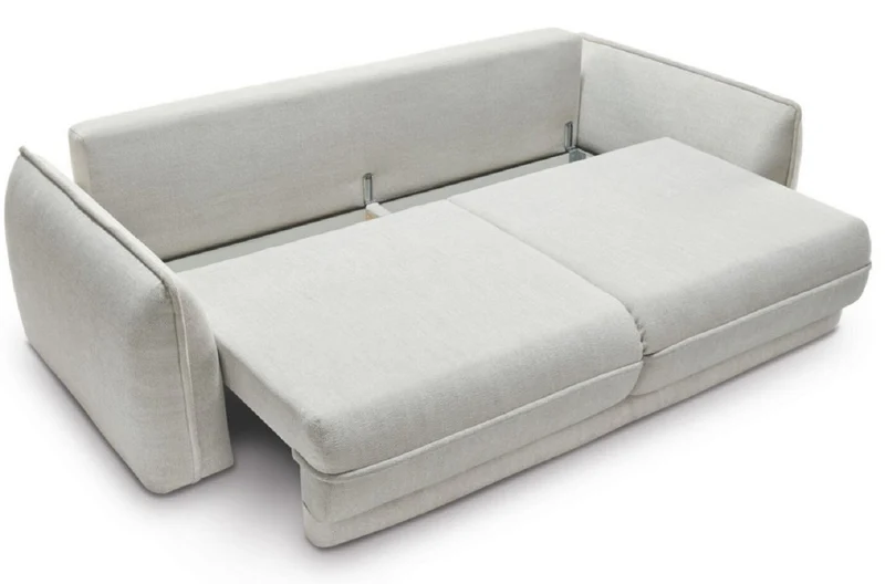 Casa Padrino Luxus Sofa Grau 253 x 120 x H. 74 cm - Wohnzimmer Sofa mit Schlaffunktion - Wohnzimmer Möbel - Luxus Möbel - Luxus Interior