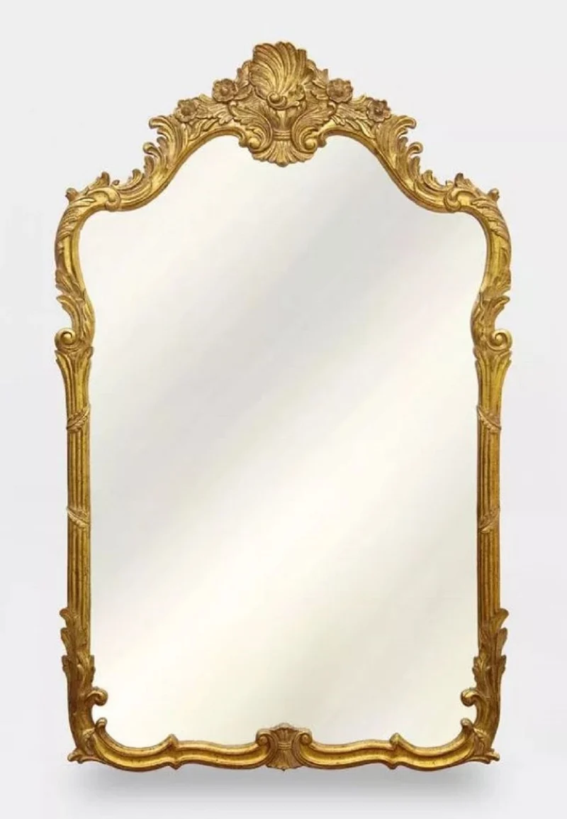 Casa Padrino Luxus Barock Spiegel Gold - Hangefertigter Barockstil Wandspiegel - Luxus Möbel im Barockstil - Prunkvolle Barock Möbel - Edel & Prunkvoll