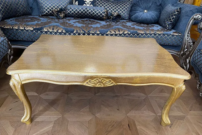 Casa Padrino Luxus Barock Couchtisch Antik Gold - Massivholz Wohnzimmertisch im Barockstil - Barock Möbel - Luxus Möbel im Barockstil - Barock Einrichtung - Edel & Prunkvoll