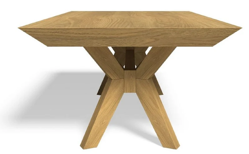 Casa Padrino Luxus Esstisch Naturfarben 190-382 x 110 x H. 77 cm - Ausziehbarer Massivholz Küchentisch - Esszimmer Möbel - Massivholz Möbel - Luxus Möbel