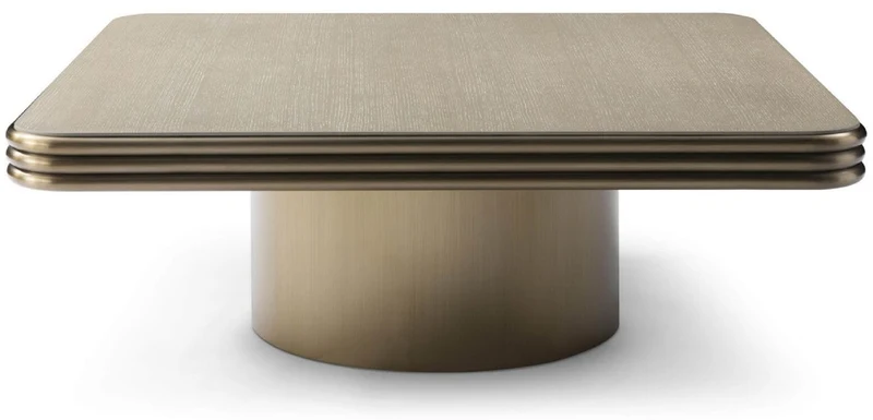 Casa Padrino Luxus Couchtisch Bronze 120 x 120 x H. 42,5 cm - Quadratischer Wohnzimmertisch - Wohnzimmer Möbel - Massivholz Möbel - Luxus Möbel - Luxus Einrichtung