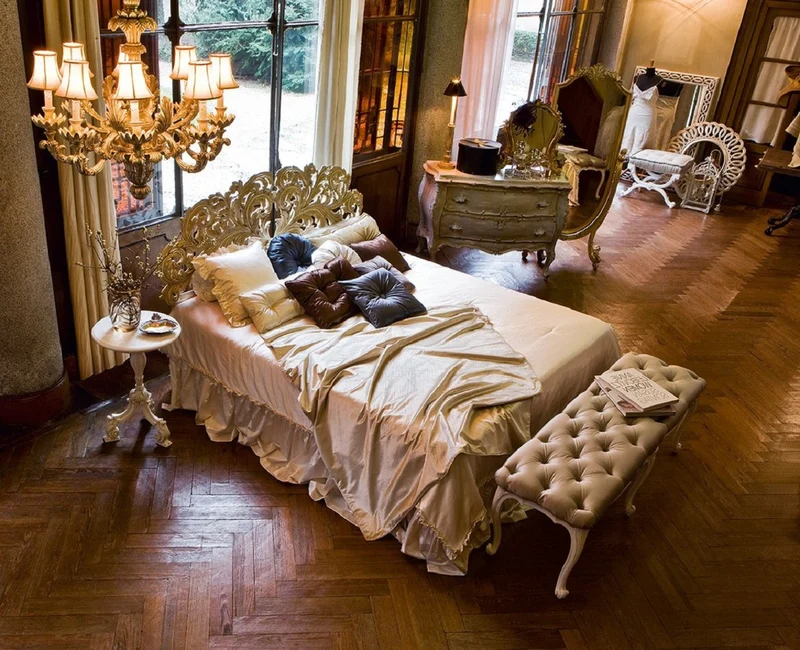 Casa Padrino Luxus Barock Kronleuchter Naturfarben / Braun / Creme Ø 79 x H. 82 cm - Prunkvoller Barockstil Wohnzimmer Kronleuchter - Edel & Prunkvoll - Luxus Qualität - Made in Italy