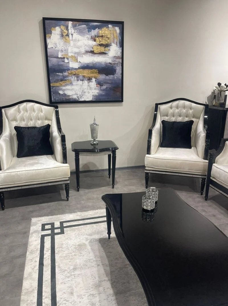 Casa Padrino Luxus Barock Wohnzimmer Sessel Gold / Schwarz / Grau - Handgefertigter Barockstil Sessel - Luxus Wohnzimmer Möbel im Barockstil - Barock Möbel - Edel & Prunkvoll