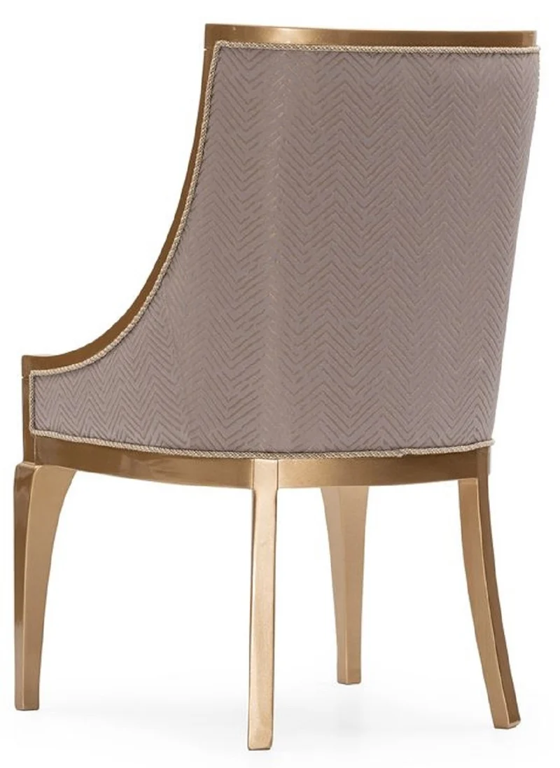 Casa Padrino Luxus Barock Esszimmer Stuhl 8er Set Grau / Gold - Barockstil Küchen Stühle - Prunkvolle Luxus Esszimmer Möbel im Barockstil - Barock Esszimmer Möbel - Edel & Prunkvoll