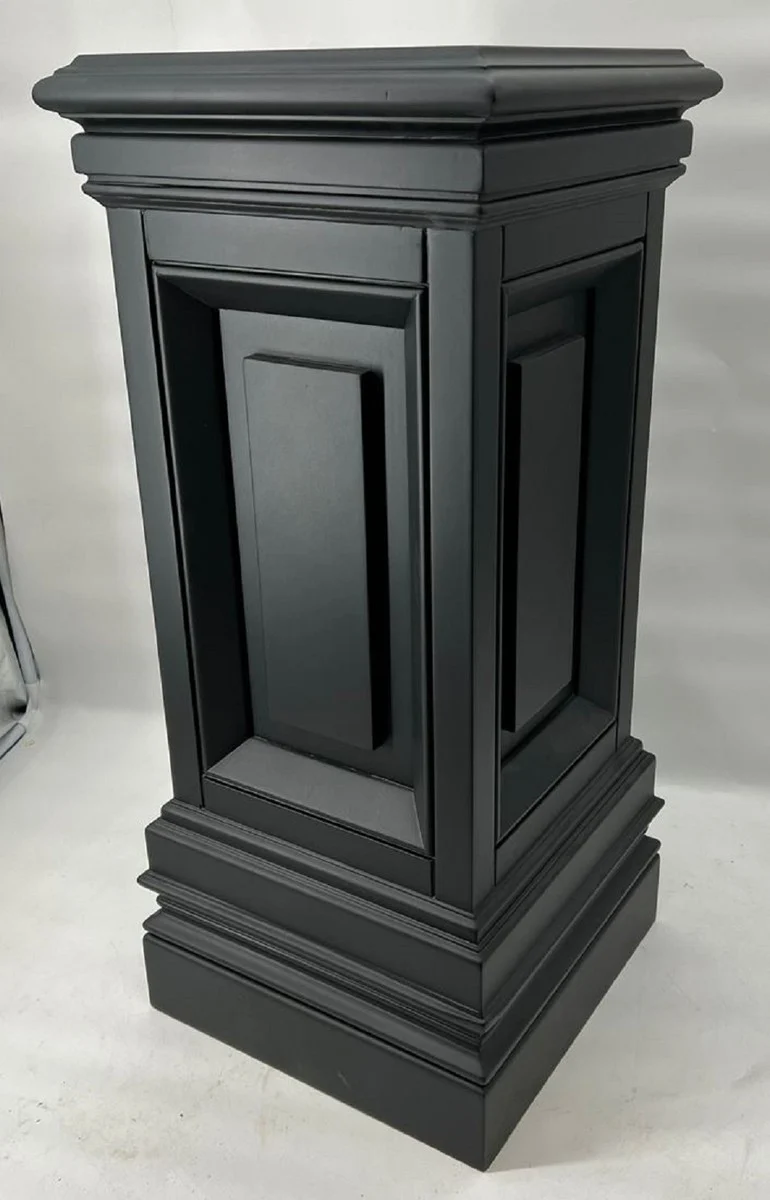 Casa Padrino Luxus Mahagoni Deko Säule 33 x 33 x H. 80 cm - Quadratische Massivholz Säule - Pflanzensäule - Wohnzimmer Deko Säule - Hotel Deko Säule - Luxus Möbel - Luxus Qualität