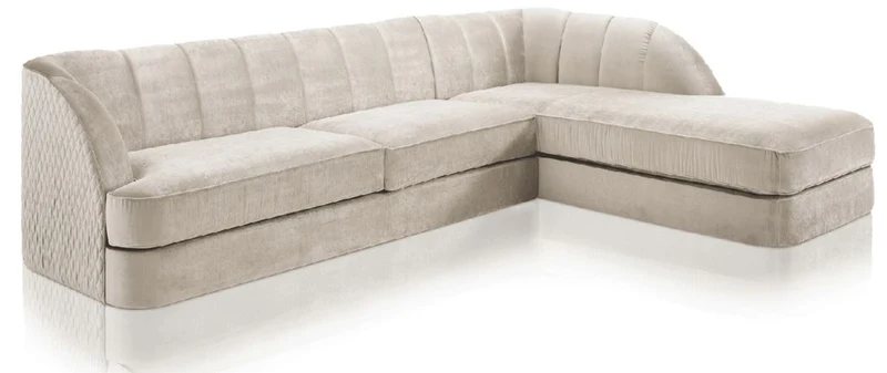 Casa Padrino Luxus Ecksofa Grau 320 x 230 x H. 85 cm - Wohnzimmer Sofa - Wohnzimmer Möbel - Luxus Möbel - Luxus Wohnzimmer Einrichtung