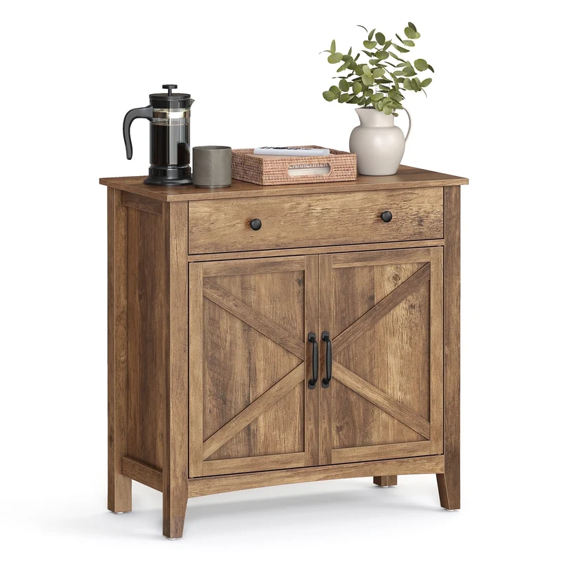VASAGLE Entryway Storage Cabinet Sideboard with 2 Drawers for Kitchen Living Room