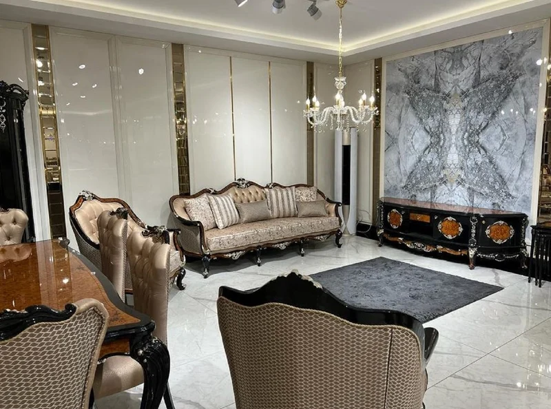Casa Padrino Luxus Barock TV Schrank Braun / Schwarz / Silber - Prunkvolles Massivholz Sideboard mit 4 Türen und Schublade - Wohnzimmer Möbel im Barockstil - Barock Möbel - Edel & Prunkvoll
