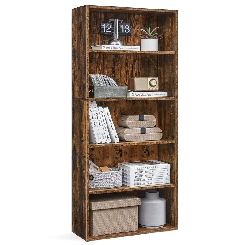 Bookshelf, Cube Storage Organizer, Storage Shelves, Rustic Brown