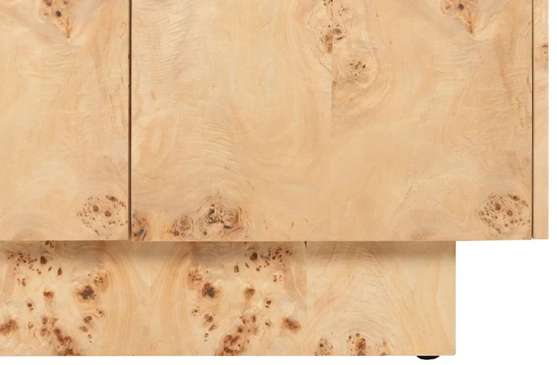 Casa Padrino Luxus Sideboard Naturfarben 93 x 45 x H. 80 cm - Massivholz Schrank mit 2 Türen - Luxus Möbel - Hotel Möbel - Luxus Einrichtung