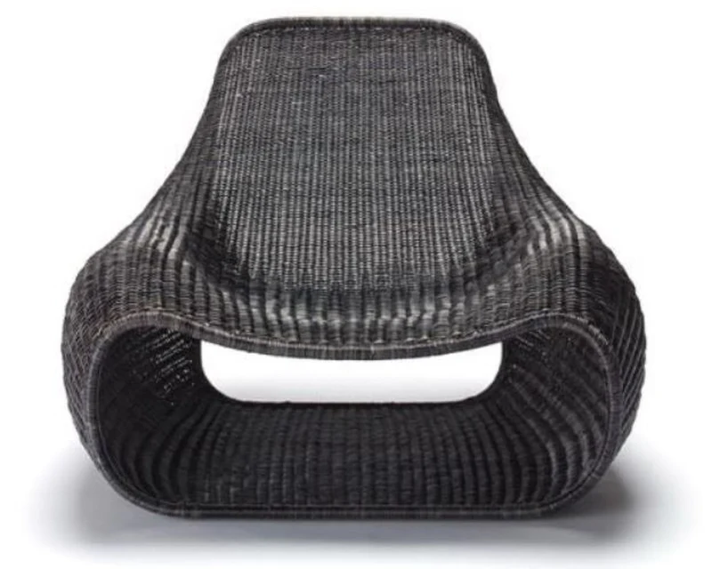 Casa Padrino Luxus Garten Sessel Schwarz 104 x 89 x H. 85 cm - Rattan Sessel - Rattan Möbel - Garten & Terrassen Möbel - Luxus Qualität - Made in Italy
