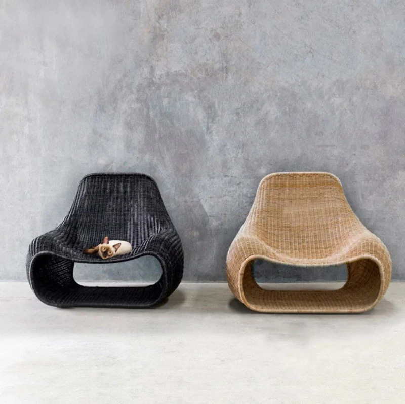 Casa Padrino Luxus Garten Sessel Schwarz 104 x 89 x H. 85 cm - Rattan Sessel - Rattan Möbel - Garten & Terrassen Möbel - Luxus Qualität - Made in Italy