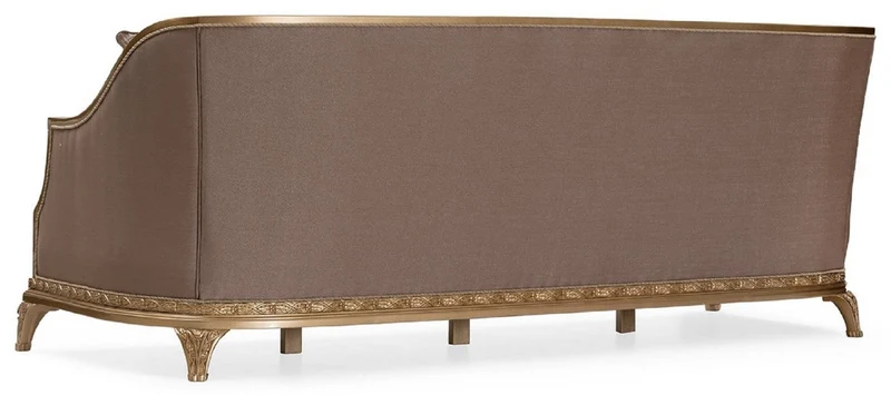 Casa Padrino Luxus Barock Wohnzimmer Set Braun / Gold - 2 Sofas & 2 Sessel & 1 Couchtisch & 2 Beistelltische - Handgefertigte Luxus Wohnzimmer Möbel im Barockstil - Edel & Prunkvoll