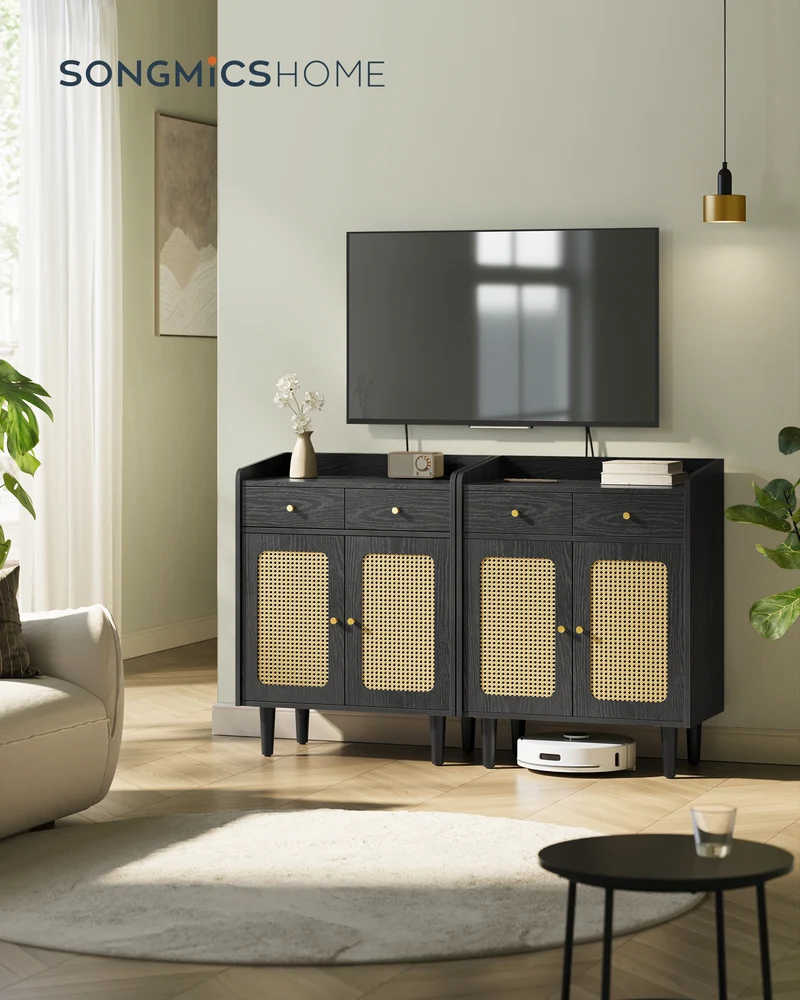 Sideboard Storage Cabinet, Black