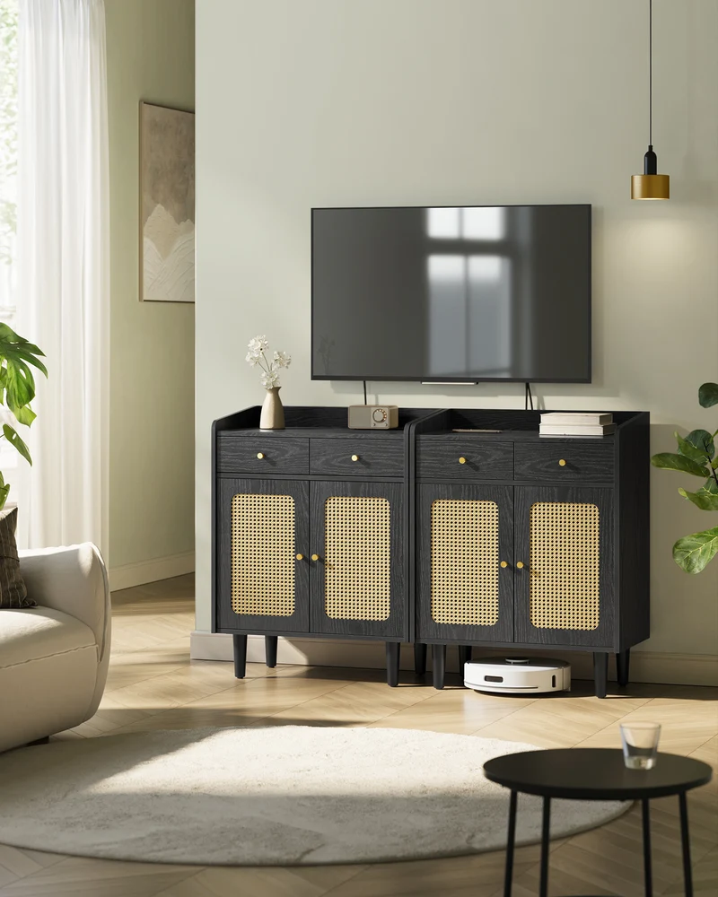 Sideboard Storage Cabinet, Black