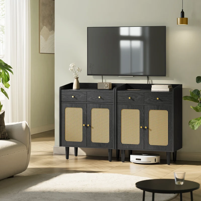 Sideboard Storage Cabinet, Black