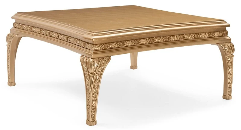 Casa Padrino Luxus Barock Wohnzimmer Set Grau / Braun / Gold - 2 Sofas & 2 Sessel & 1 Couchtisch & 2 Beistelltische - Handgefertigte Luxus Wohnzimmer Möbel im Barockstil - Edel & Prunkvoll