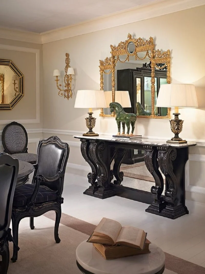 Casa Padrino Luxus Barock Spiegel Gold - Handgefertigter italienischer Barockstil Wandspiegel - Luxus Möbel im Barockstil - Prunkvolle Barock Möbel - Luxus Qualität - Made in Italy