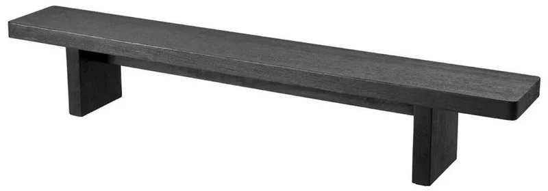 Casa Padrino Luxus Couchtisch Schwarz 240 x 35 x H. 41 cm - Riesiger Massivholz Wohnzimmertisch - Wohnzimmer Möbel - Hotel Möbel - Luxus Möbel - Luxus Einrichtung